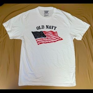 Old Navy American Flag Graphic T-Shirt White